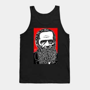 FYODOR DOSTOYEVSKY ink and acrylic portrait Tank Top